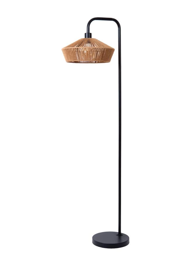 Lucide YUNKAI - Floor lamp - Ø 40 cm - 1xE27 - Natural - turned off